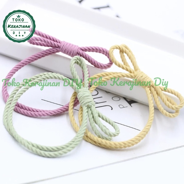 [ 5 METER ] Tali Elastis Curly Tali Karet Korea Ulir Bahan Craft &amp; Strap Masker