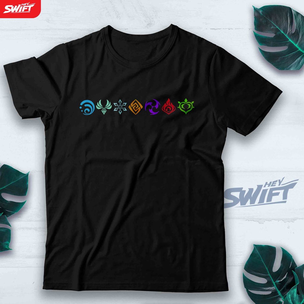 KAOS genshin impact Elements TSHIRT BAJU DISTRO