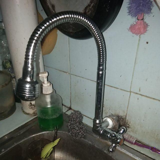 Kran Air Cuci Piring Leher Angsa Tembok Fleksibel Sk00375g