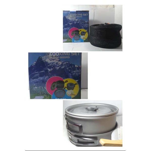 COOKING SET (FRAYING PAN 167x39 MM, CALDRON 166x89 mm, PANNIKIN 136x68 mm, AVOIRDUPOIS 780 g)