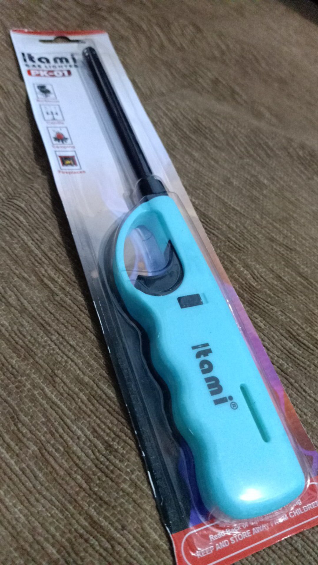 Korek Api Gas Panjang Pemantik Kompor Gas Warna-warni