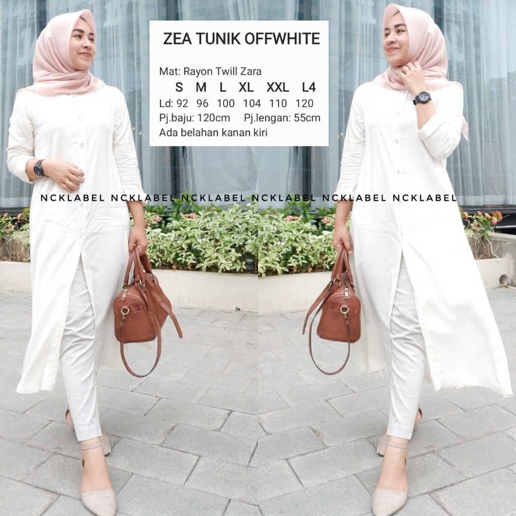 ZEA TUNIK RAYON TWILL SIZE M L XL NCK