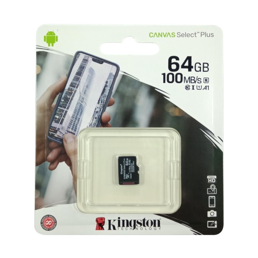 Kingston MicroSD Card Canvas Select Plus Class 10 MicroSDXC 64GB