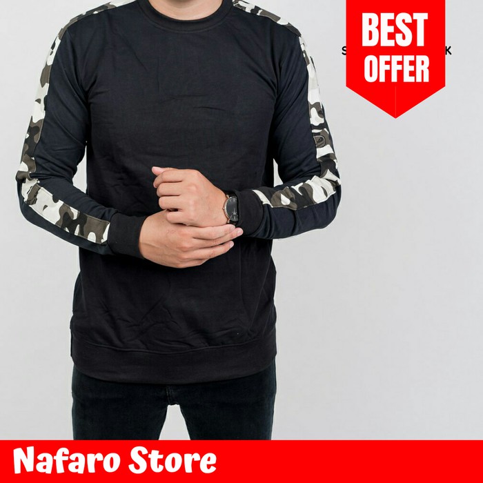 SWEATER PRIA SWEATSHIRT KAOS LENGAN PANJANG ARMY