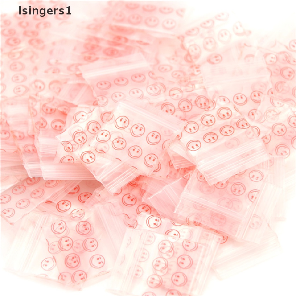 (lsingers1) 100 Kantong Plastik Poly Bag Transparan 8MIL Bisa Direcloseable 100pcs 2.5x3cm Kantong Plastik Poly 8MIL Kecil Transparan