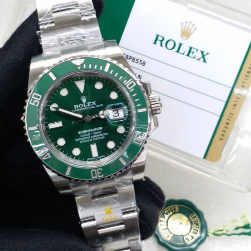 JAM ROLEX MIROR SUBMARINE MESIN SWISS