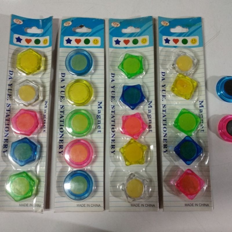 

Magnet warna transparan 5 pcs Tempel Kulkas Papan Tulis