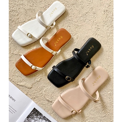 DUSHI Aimi Flat - Sandal tali teplek flat wanita