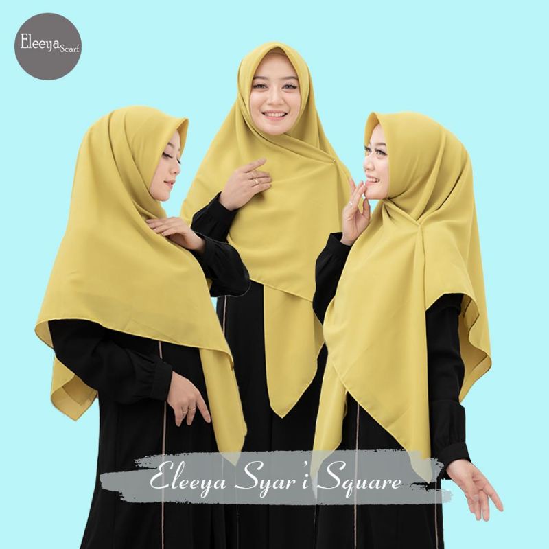 HIJAB SEGIEMPAT SYARI 130 x 130 || ELEEYA ORIGINAL