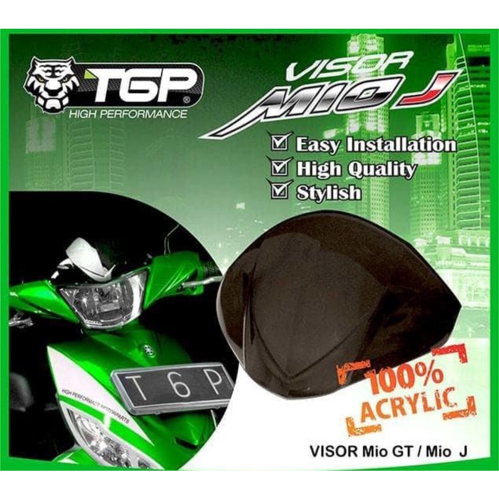 visor windshield yamaha tgp full black model mio j