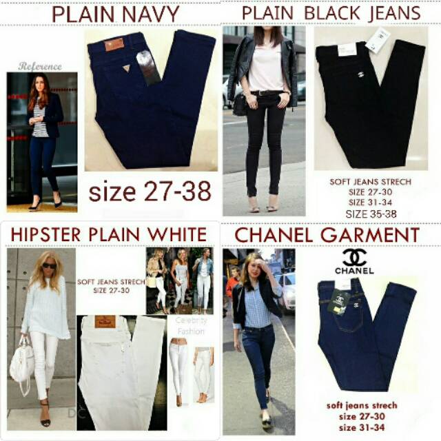 CELANA JEANS WANITA BASIC PLAIN (CANTUMKAN SZ)