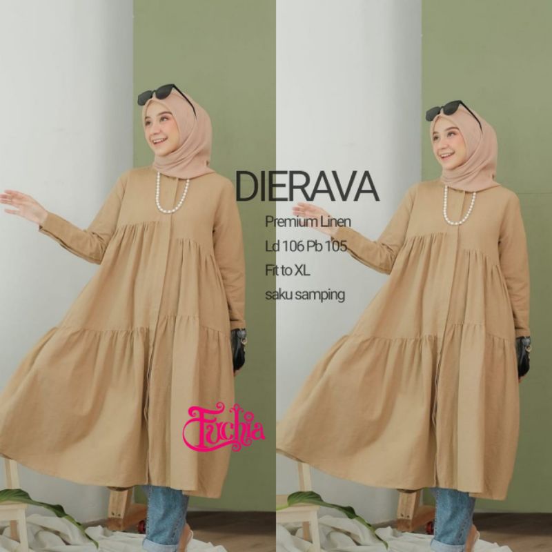 Midi Dress Wanita - Dierava Dress by Fuchia