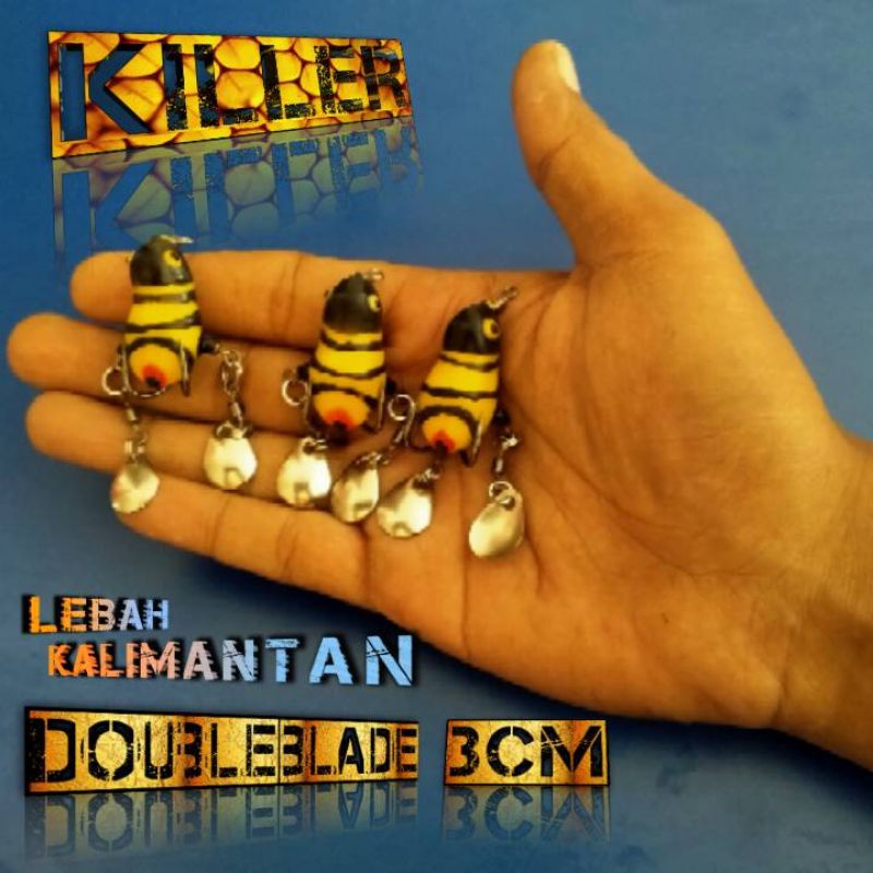 Lure Casting SOFT BEE FROG Double Blade 3cm Lebah Kalimantan umpan gabus & toman