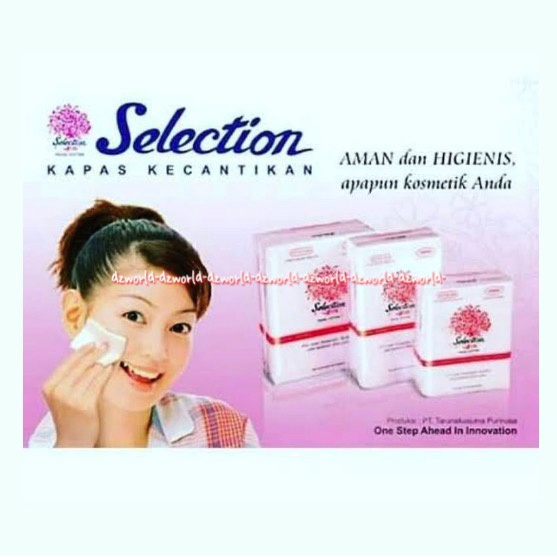 Selection Facial Cotton 50gr Kapas Kecantikan Kapas Pembersih Make Up Kapas Muka Selektion Facial Katun