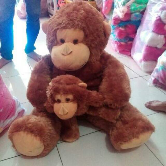 BONEKA MONYET GENDONG ANAK