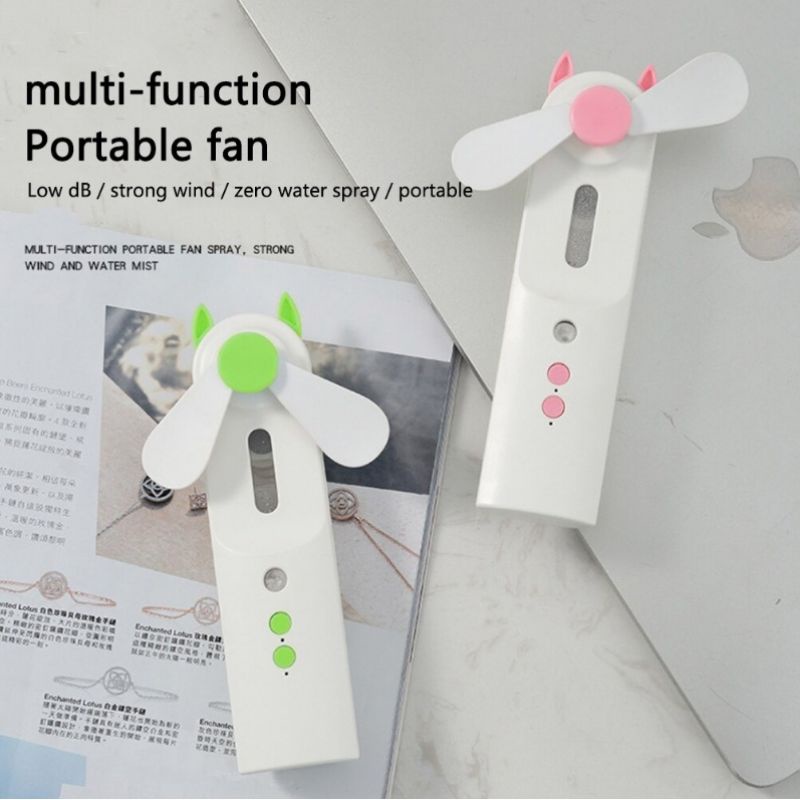 Kipas Portable 2in1 Nano Spray Fan Steam charge USB Murah Praktis Ms88