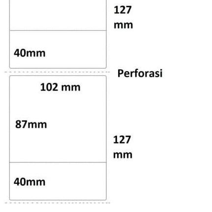 

❈ Label Stiker Bare Expedisi 102x127 Semicoated 102 x 127 Isi 500pc ☆