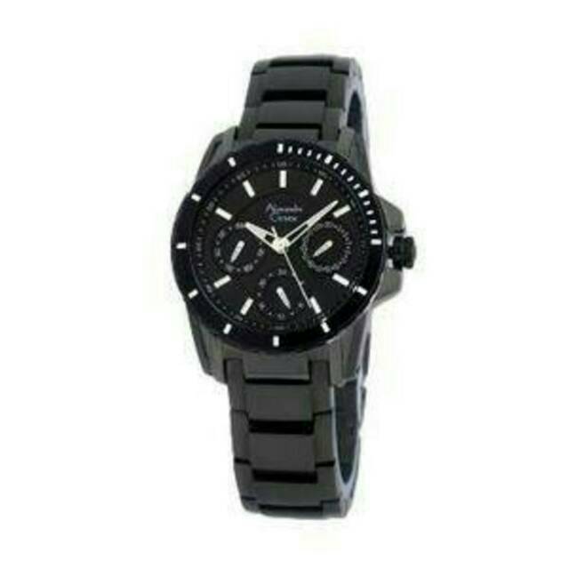 Jam Tangan Alexandre Christie Original Wanita Model Sport Full Black