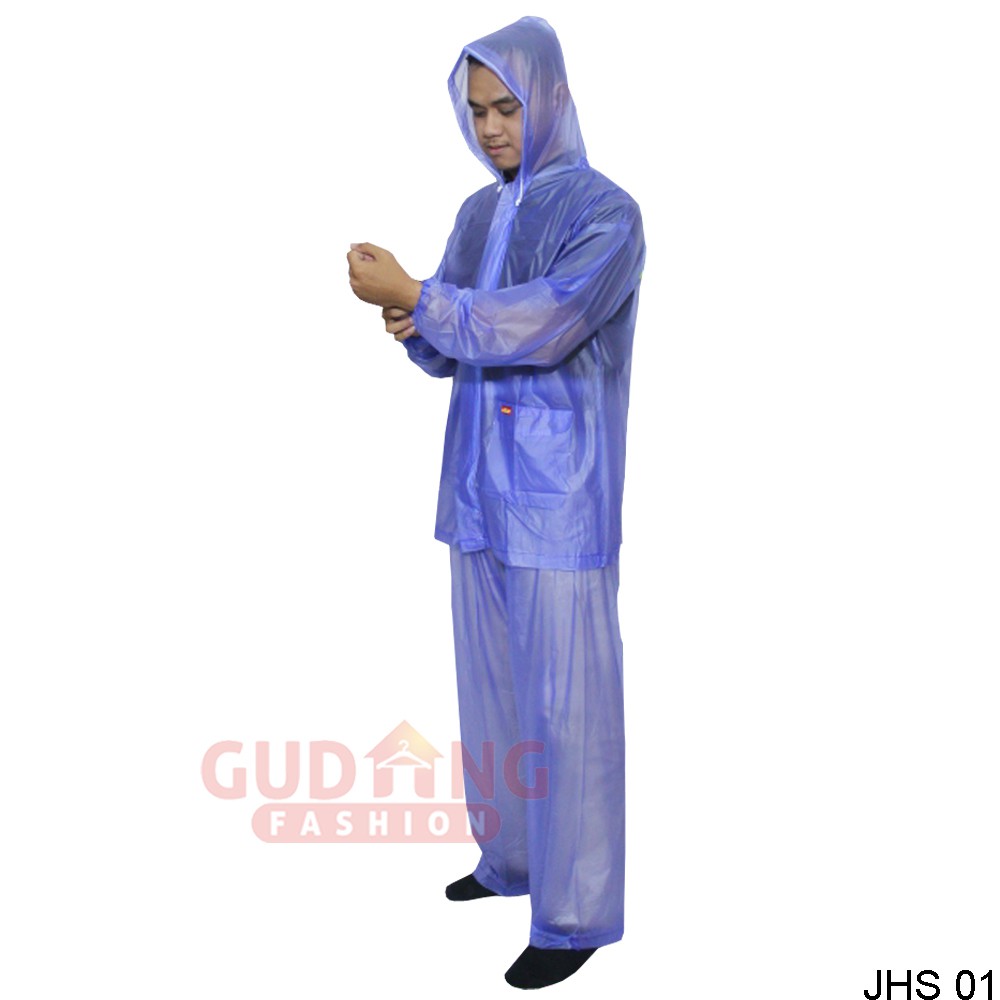 GIOFLO Raincoat Jas Hujan Setelan Karet PVC Elastis Lentur