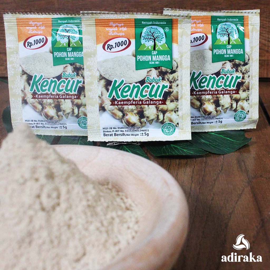 

Bubuk KENCUR (1 RENCENG) kaempfelia galanga Bumbu Cikur Galangal Powder Cap Pohon Mangga - POMANG