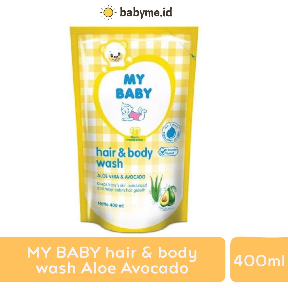 My Baby Hair &amp; Body Wash Aloe Vera 400ml Refill