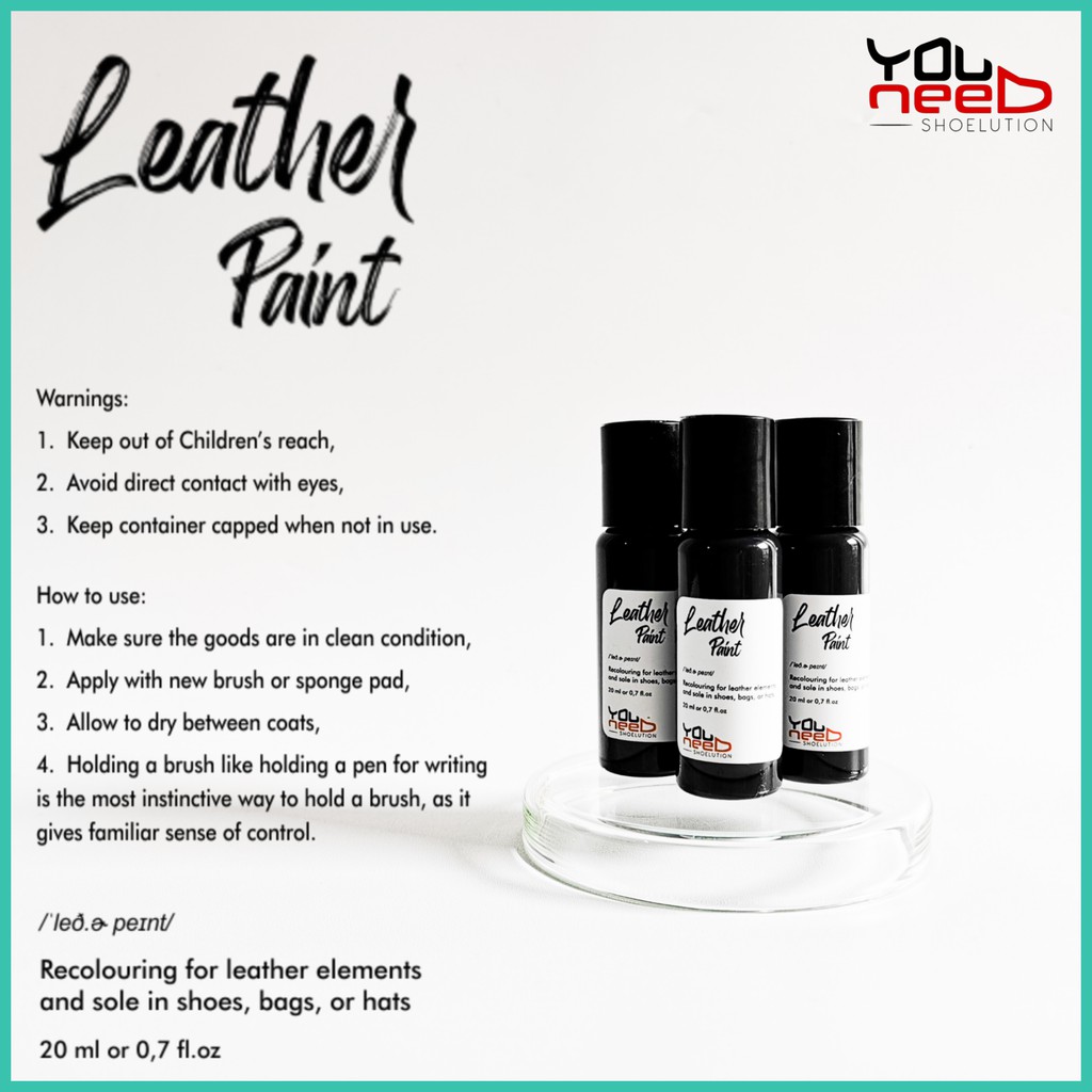 Cat Sepatu Kulit Hitam - 20 ML