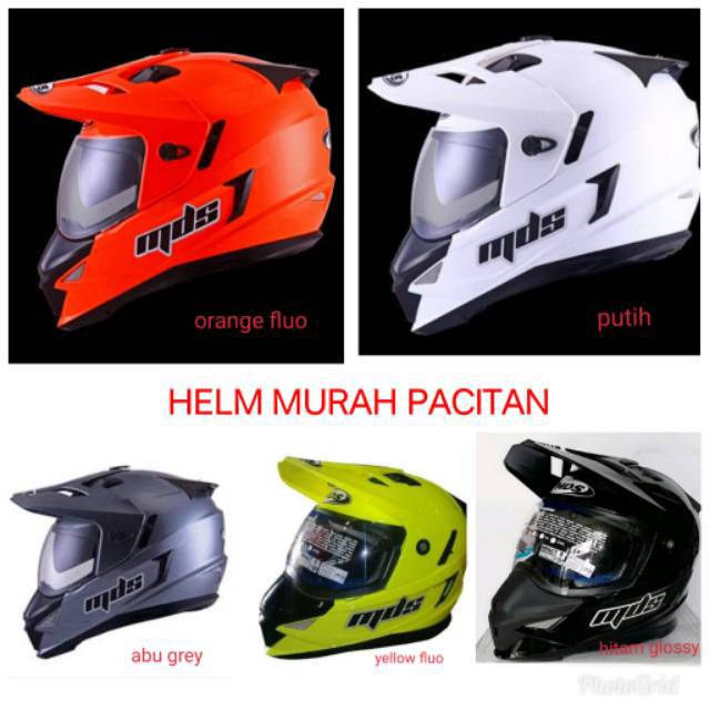 Helm cross mds supermoto semua warna murah promo
