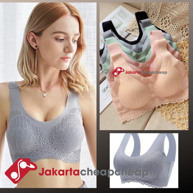 JC092 Bra Lace Wanita Pakaian Dalam Cewek Renda Tanpa Kawat Nyaman