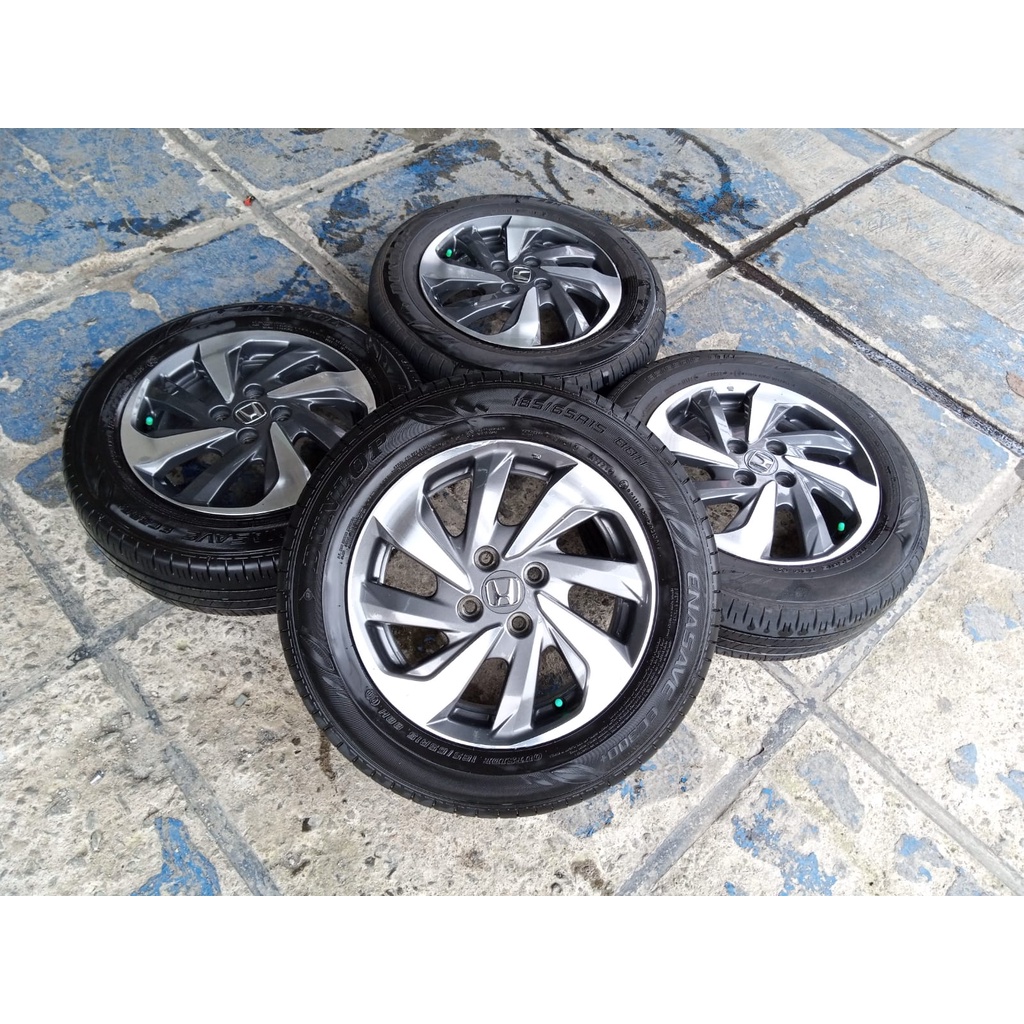 Velg Dan ban Mobil Bekas Copotan Oem Honda Mobilio Ring 15 Pcd 4x100