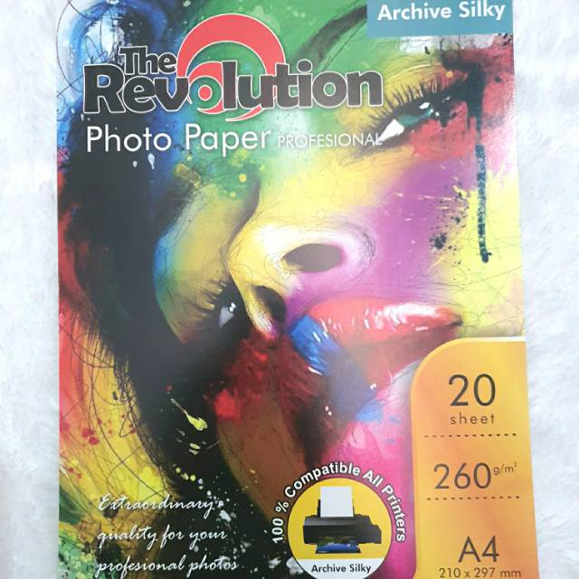 

KERTAS FOTO Photo Paper Doff Silky Revolution 260gsm A4 Kertas silky matte