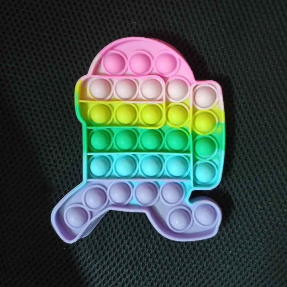 New Fidget Push Pop Its Mainan Anak Toys Bubble Kids Mainan Popit Murah Rainbow Pop it PASTEL-AMONGRUN PASTEL 15CM