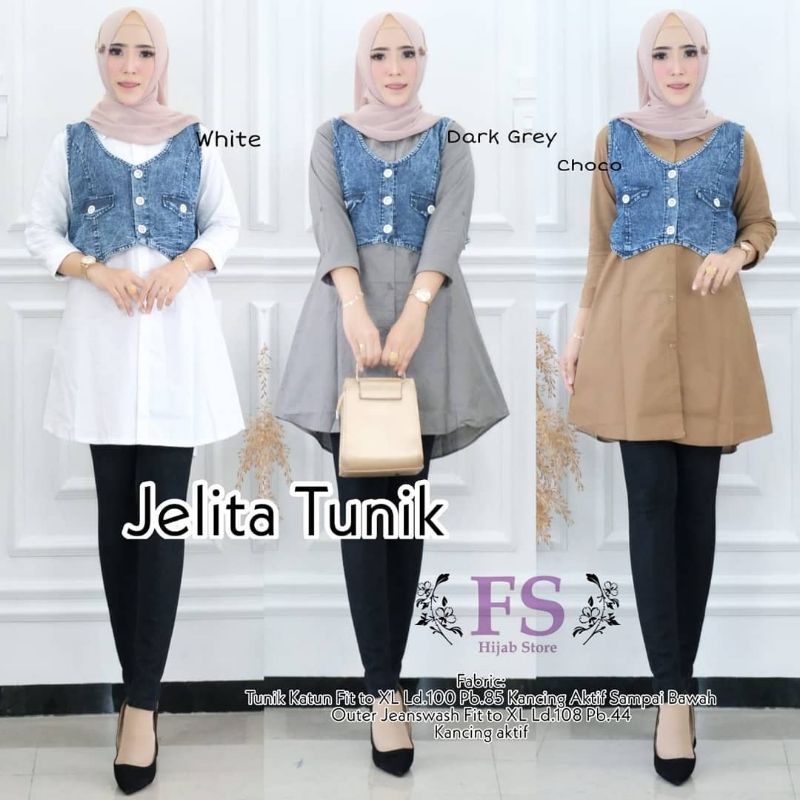 PROMO//ATASAN TUNIK ROMPI JEANS WANITA TERBARU TERLARIS MURAH KEKINIAN