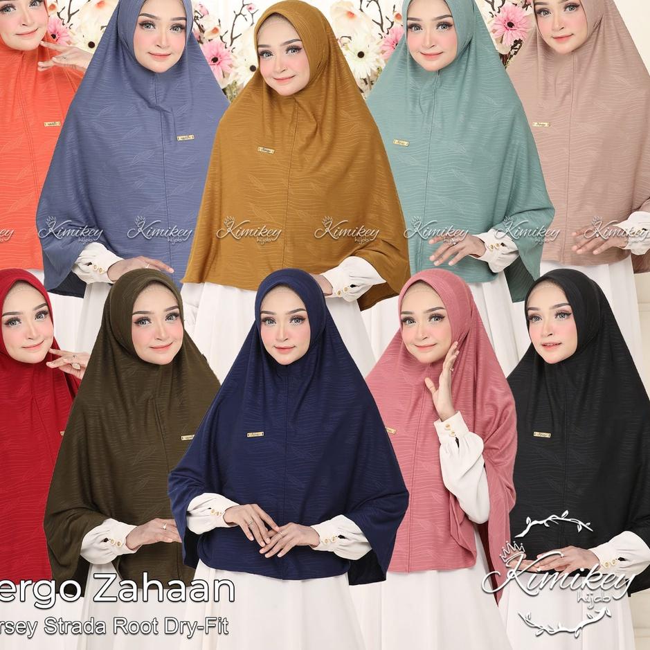 KImikey Hijab Instan Zahaan Jumbo Bahan Strada Dry-Fit