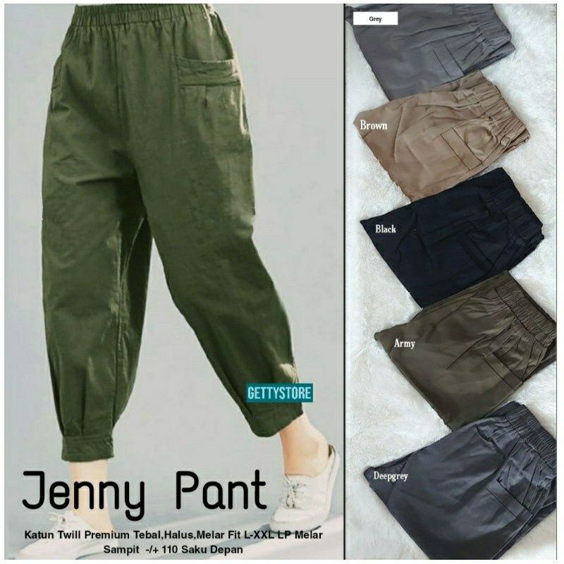 jenny pants/celana kasual wanita/celana catton tuwill strid