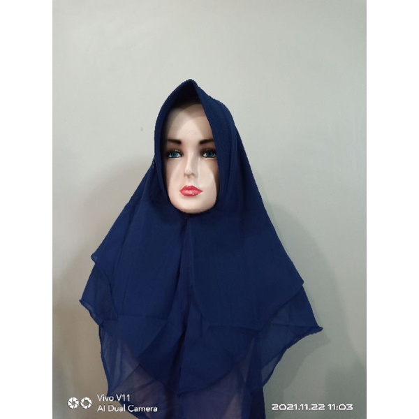 JILBAB Kerudung bergo syari  KHIMAR BABYDOLL 2 PLAY SIZE  L