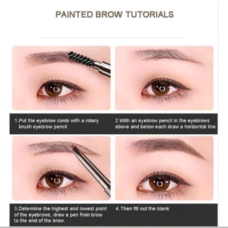 pensil alis putar waterproff tahan air DNM EYEBROW DRAWING