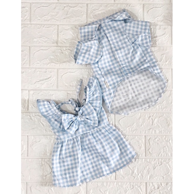 baju couple anjing kucing baju kembaran anjing kucing lucu model kotak baju anjing kucing dog cat