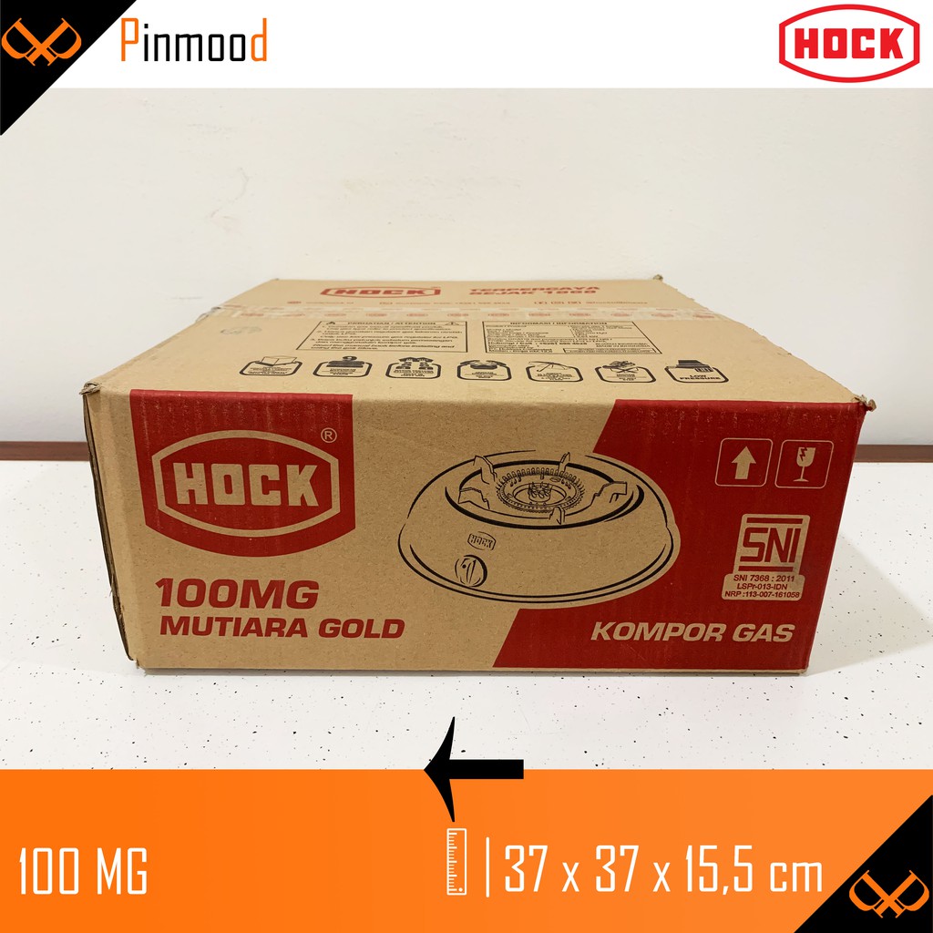 HOCK KOMPOR GAS KGB-10 MG MUTIARA GOLD 100 MG 1 TUNGKU STAINLESS STEEL