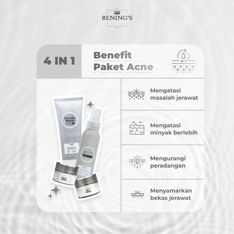 BENING'S SKINCARE BY DR.OKY PRATAMA PAKET ACNE(ATASI JERAWAT)