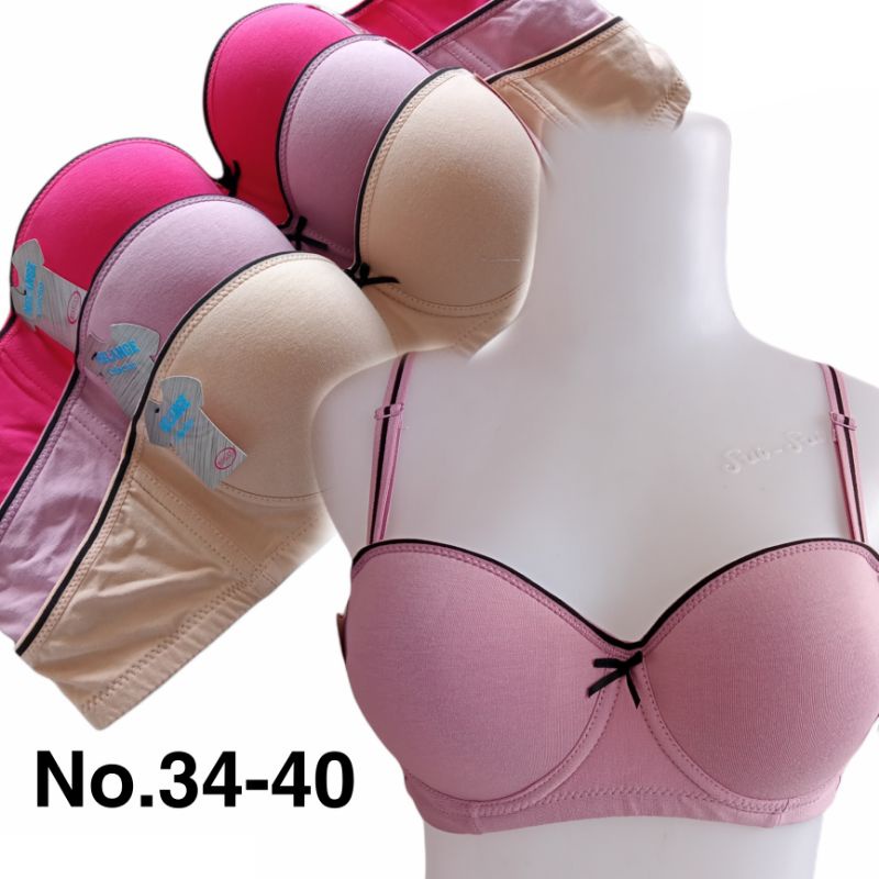 TOKO KL |  MISSILILY BAHAN KATUN 100 % Bra Busa Kawat Cup 3/4 Misslily 513 No.34-40