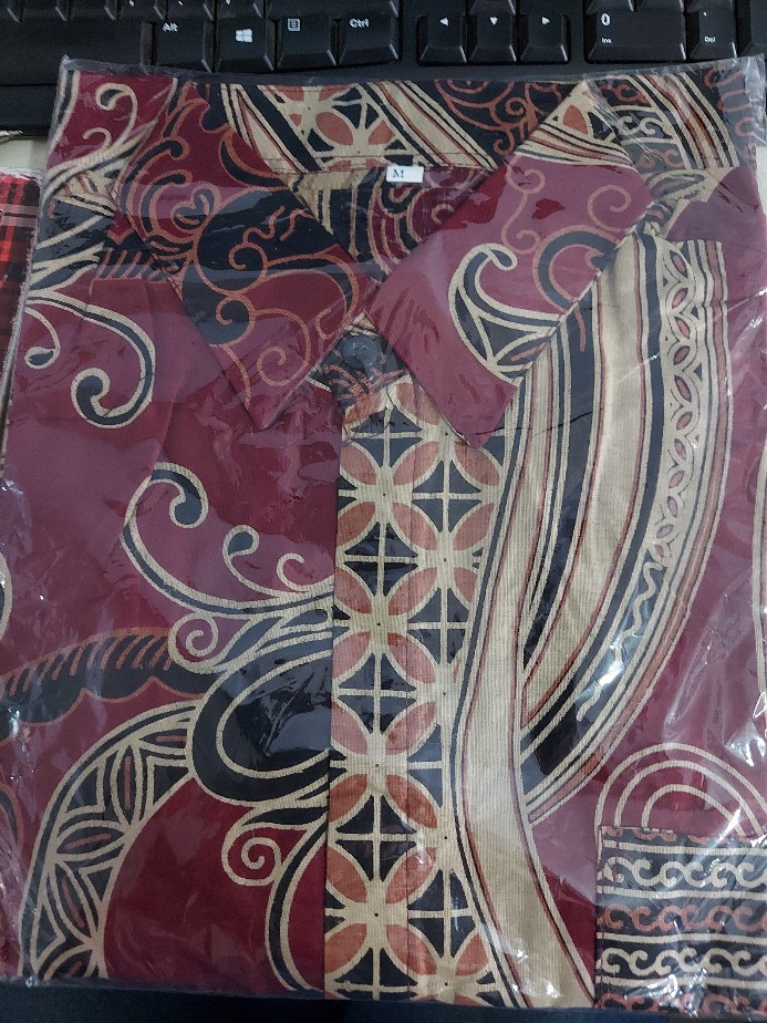 Batik Couple Keluarga Sania Ruffle Ori Ndoro Jowi Dnt Motif Banyu Mili Merah Marun Termurah Shopee