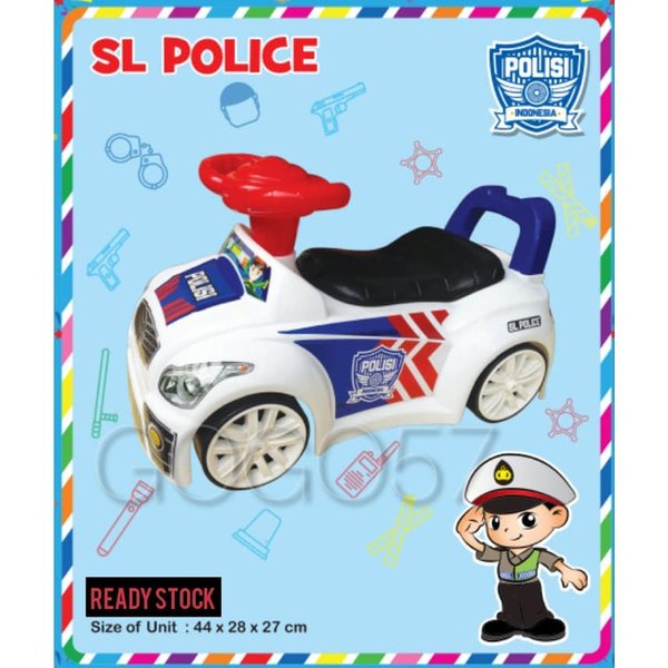 Mainan Mobil Polisi Tunggang Dorong Murah Edukasi - Motor Anak Edukatif