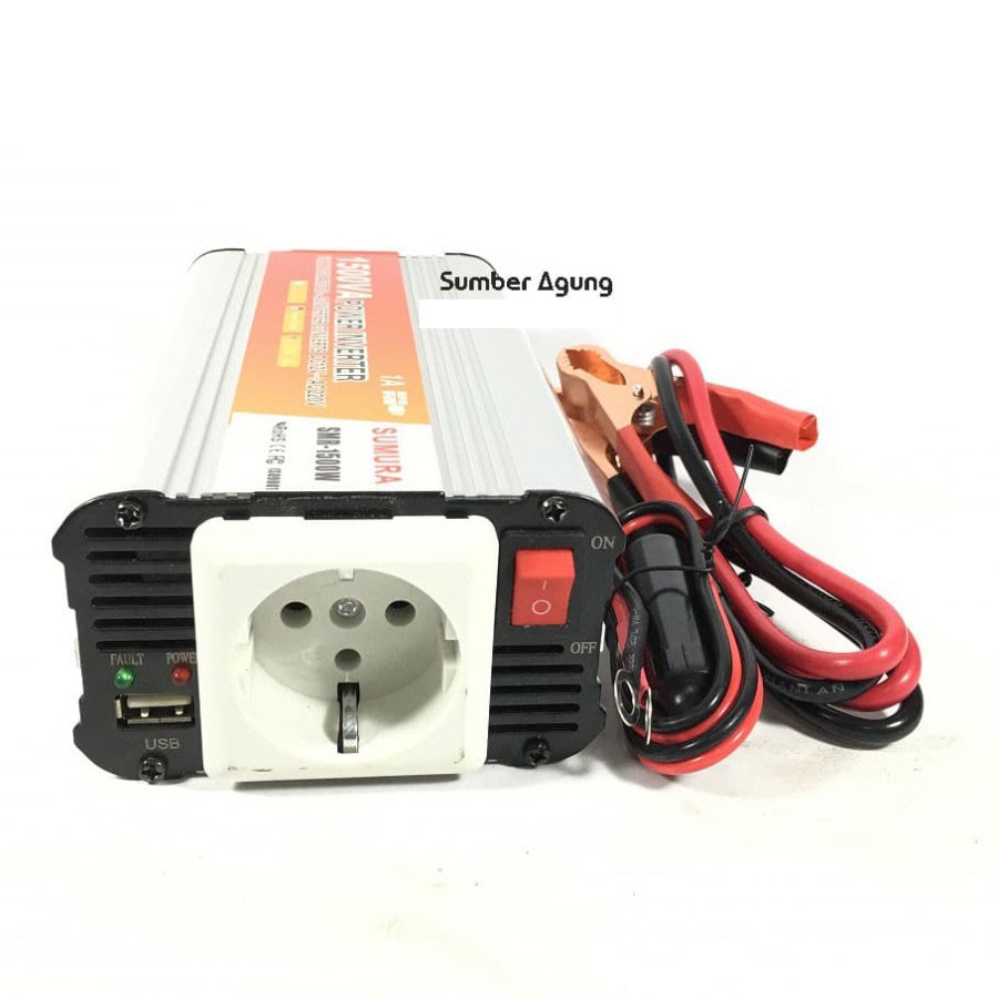 SUMURA Power Inverter DC ke AC 1500W 1500A 1500 Watt Otomatis Mati