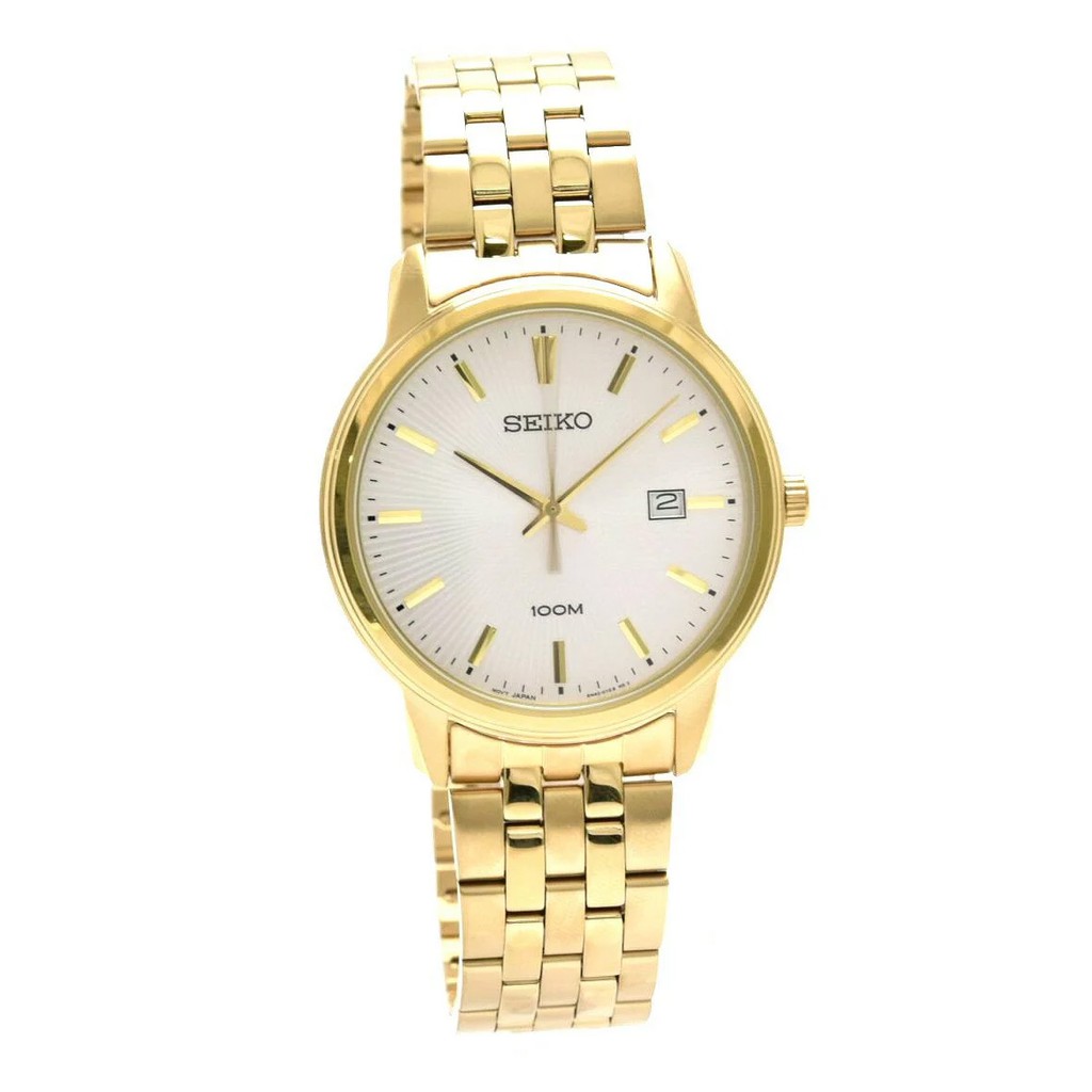 Seiko Quartz SUR264P1 Neo Classic Gold IP - Jam Tangan Pria SUR264