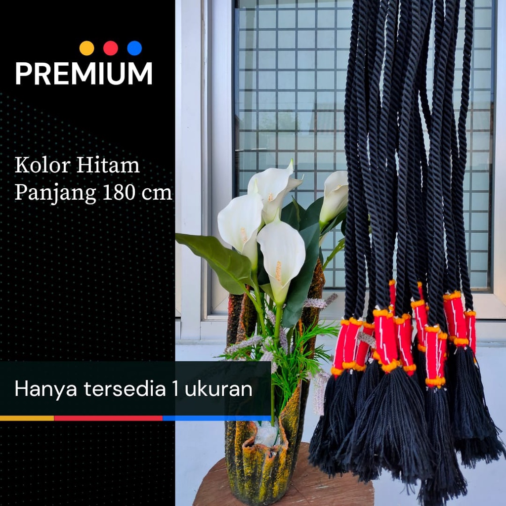 Tali Pengikat Kolor  Celana Sakral Pencak silat Warna Hitam