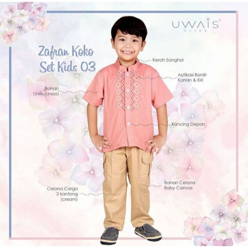 Zafran koko dad & Stelan koko kids by uwais hijab