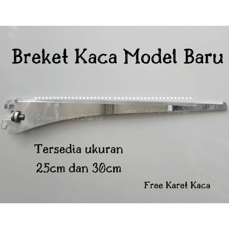 Daun Breket Briket Bracket Kaca Berbagai Ukuran / Siku Penyangga Kaca / Dudukan Kaca / Ambalan  (Bh)