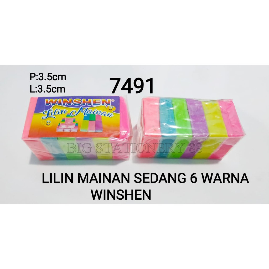 LILIN MAINAN 6 WARNA / PLASTISIN 6 WARNA WINSHEN