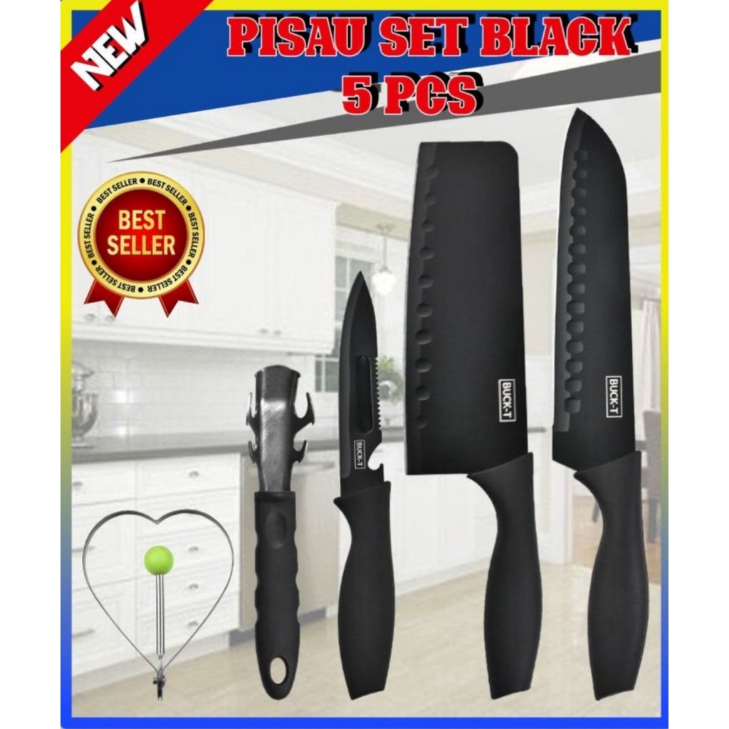 Barangunik2021-Knife Set 5 Pcs / Pisau Set 5Pcs / Pisau Dapur isi 5 pcs Loyal Bosque/Pisau Set