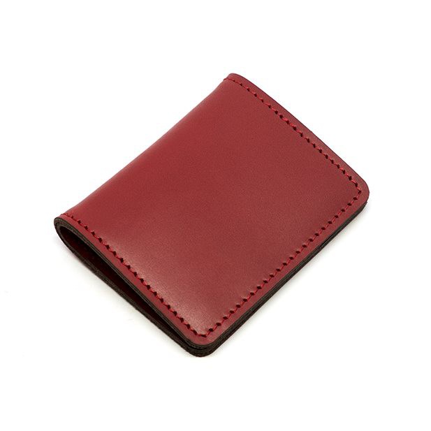 dompet kulit asli unik minimalis muat uang dan kartu merah - PHWL994